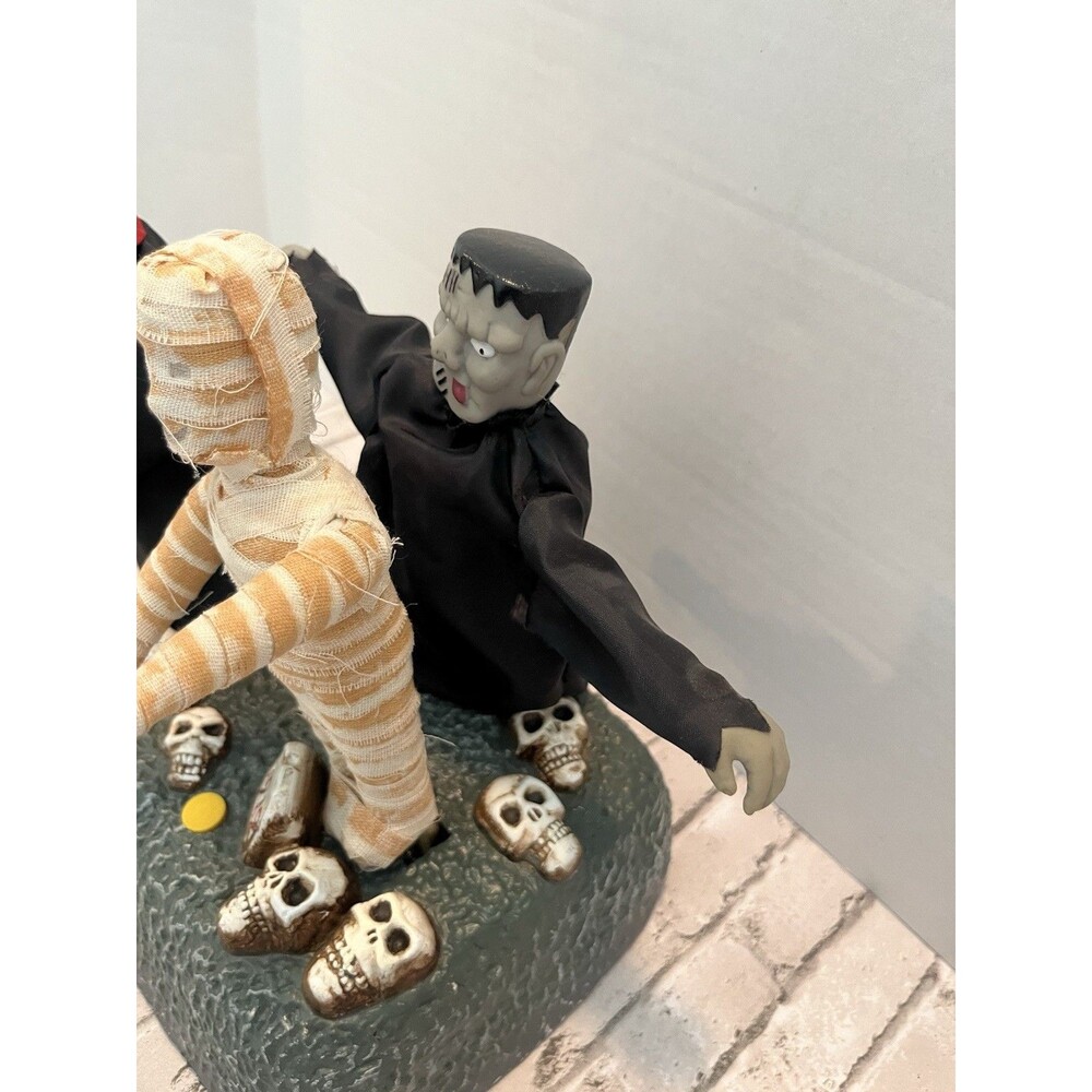 Original 1997 Gemmy Monster Mash Trio Animated Halloween Prop Decoration Works - Picture 7 of 10